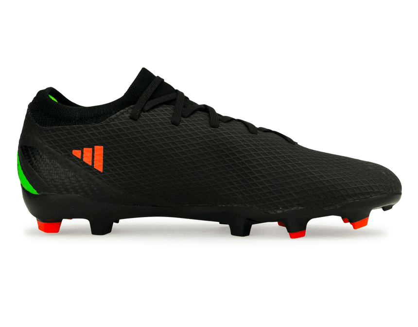 adidas Men's X SpeedPortal.3 FG Black/Green Side
