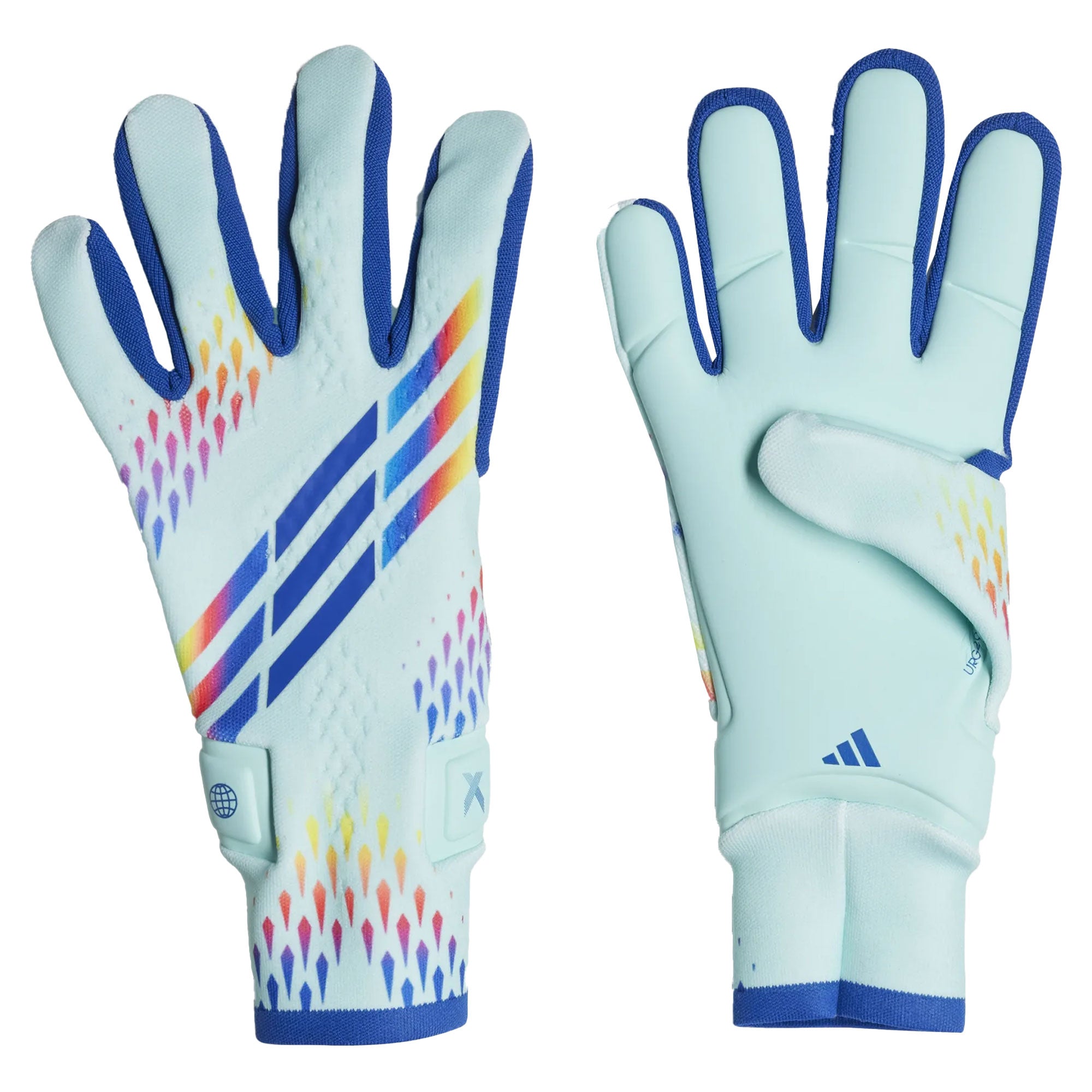 adidas Goalkeeper Pro Gloves Aqua/Yellow/Purple / 11
