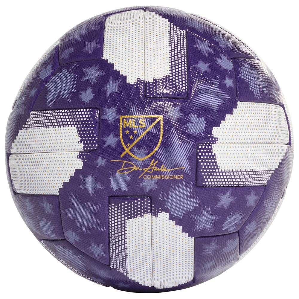 adidas MLS All-Star Game Official Match Ball White/Regal Purple Back View
