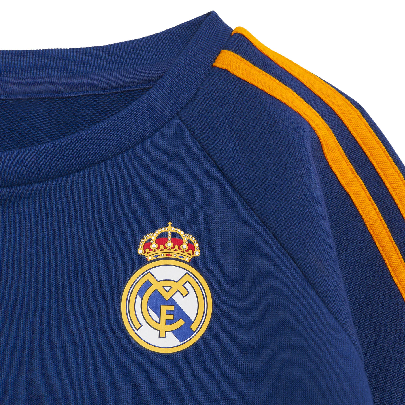 adidas Real Madrid 2021/22 Baby Jogger Set Victory Blue/Lucky Orange Sweater Crest