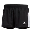 adidas Women's 3s Performance Shorts Black/White Front View