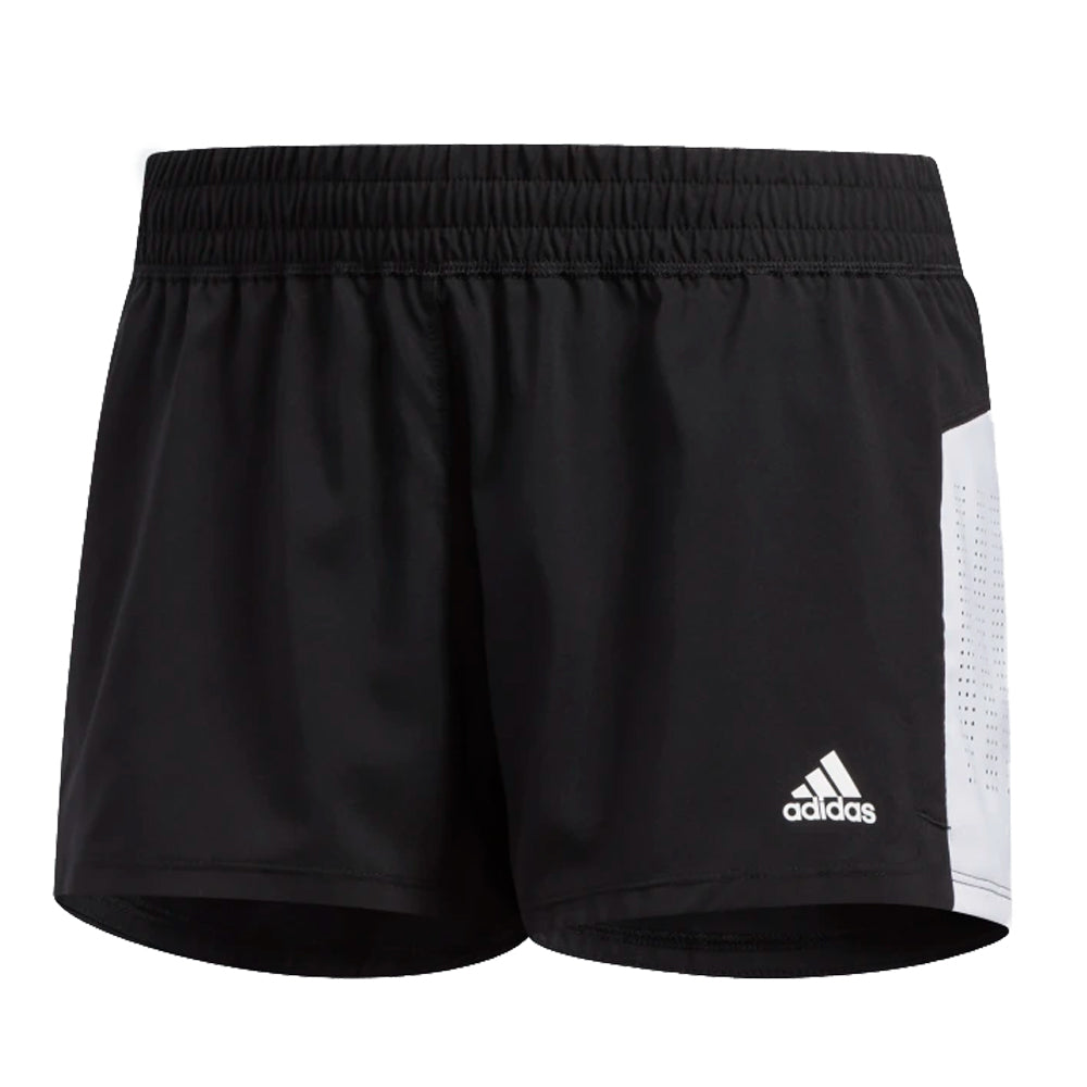adidas Women's 3s Performance Shorts Black/White Front View