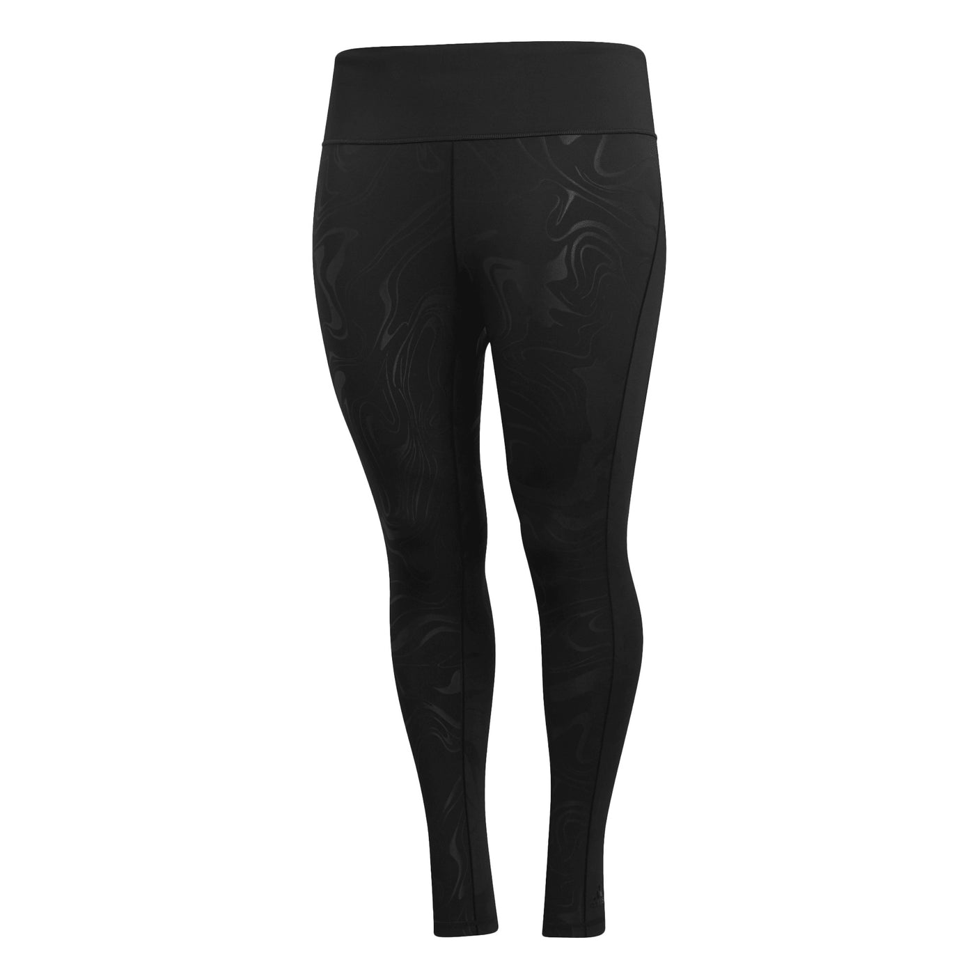 adidas Women's Believe This Glam On Long Tights (Plus Size) Black Front