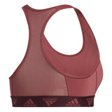 adidas Women's Don't Rest Alphaskin Badge Of Sports Bra Red/Maroon Back