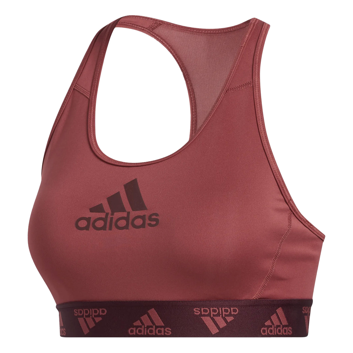 adidas Women's Don't Rest Alphaskin Badge Of Sports Bra Red/Maroon Front