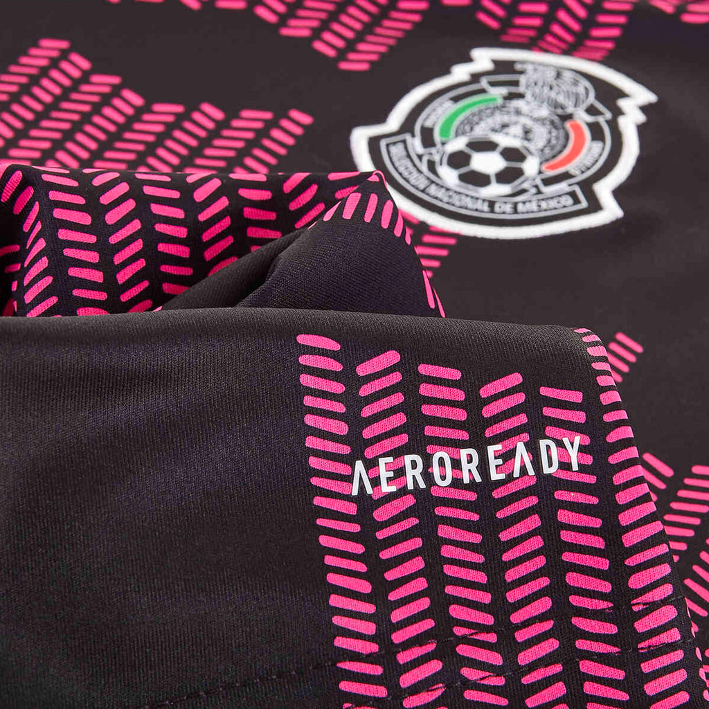 adidas Women's Mexico 2021/22 Home Jersey Black/Real Magenta Front Aeroready