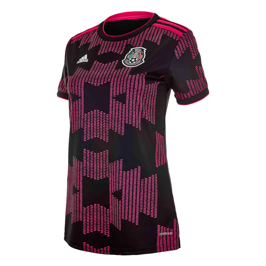 adidas Women's Mexico 2021/22 Home Jersey Black/Real Magenta Front