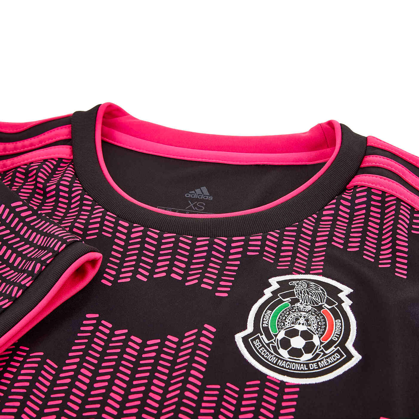 adidas Women's Mexico 2021/22 Home Jersey Black/Real Magenta Front Zoomed