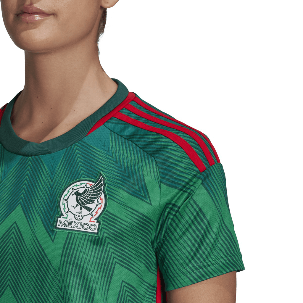 adidas Women's Mexico 2022 Home Jersey Vivid Green/Green Detail