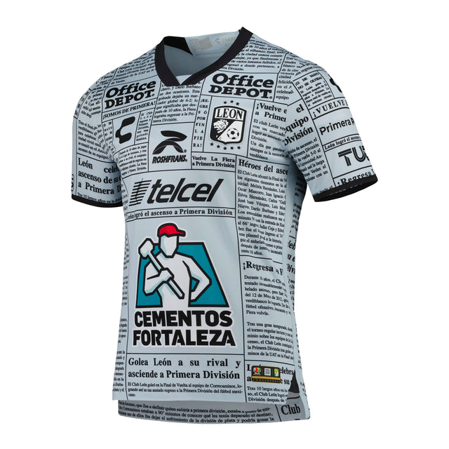 Charly Men's León 2022/23 Away Jersey Grey/Black Front