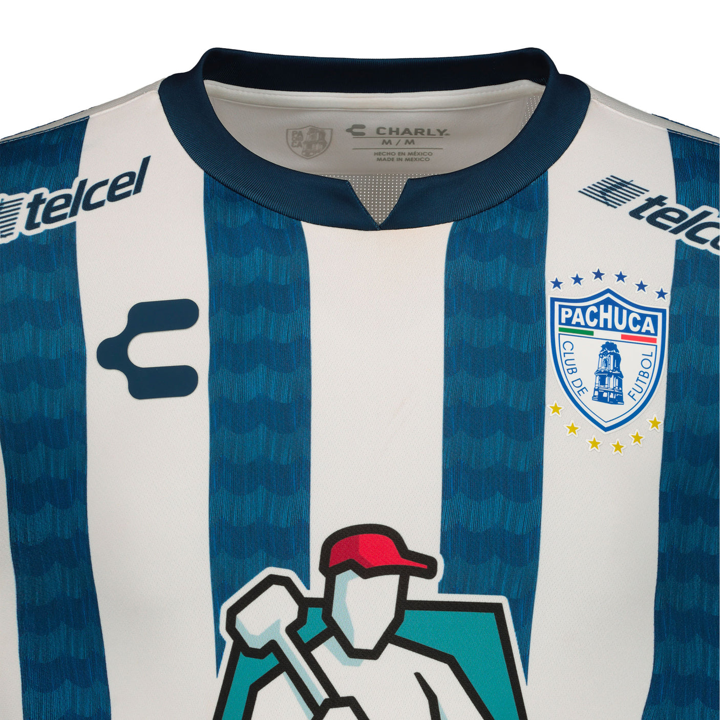 Charly Men's Pachuca 2021/22 Home Jersey White/Blue Logo