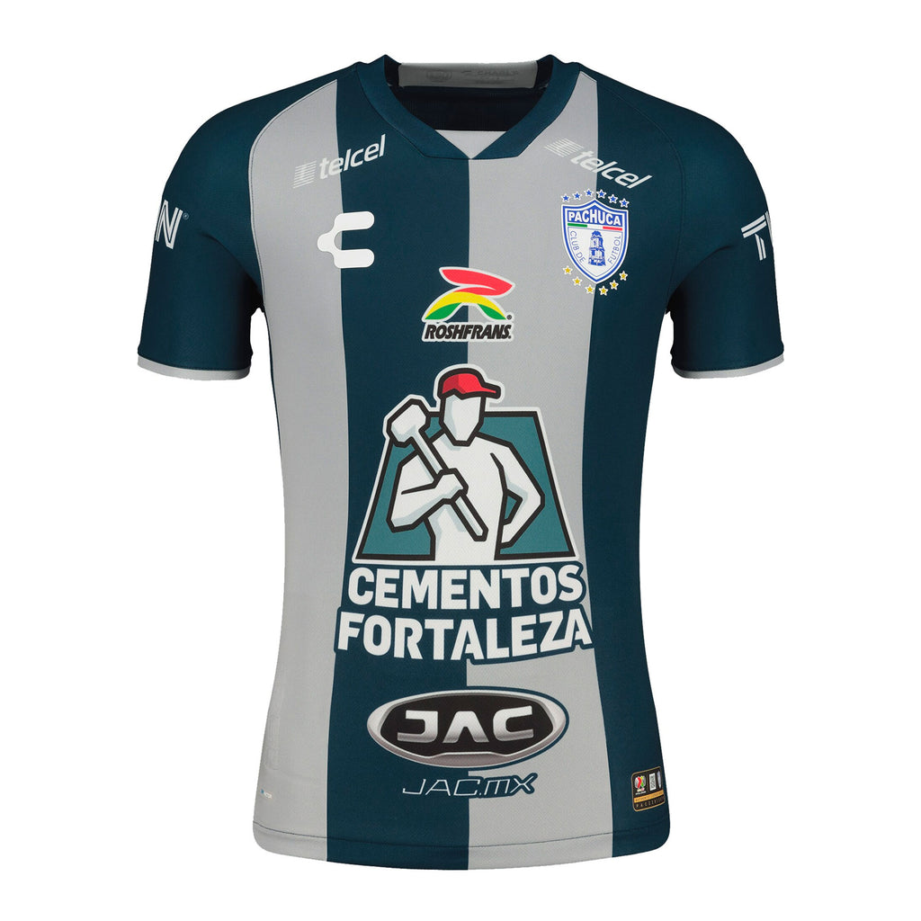 Charly Men's Pachuca 2022/23 Home Jersey Grey/Silver Front