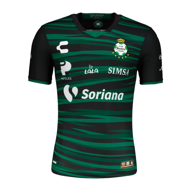 Charly Men's Santos Laguna 2022/23 Away Jersey Black/Green Front