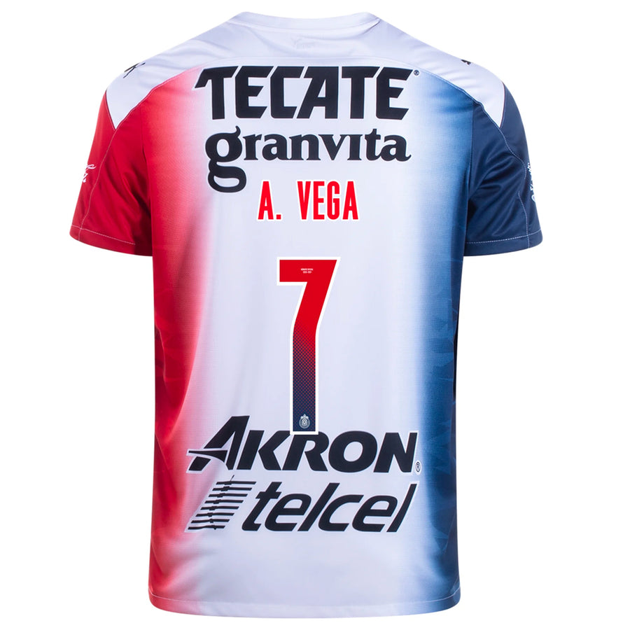 2020/21 Chivas de Guadalajara Alexis Vega #7 Away Official Nameset ...
