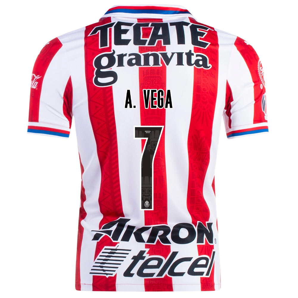 2020/21 Chivas de Guadalajara Alexis Vega #7 Home Official Nameset