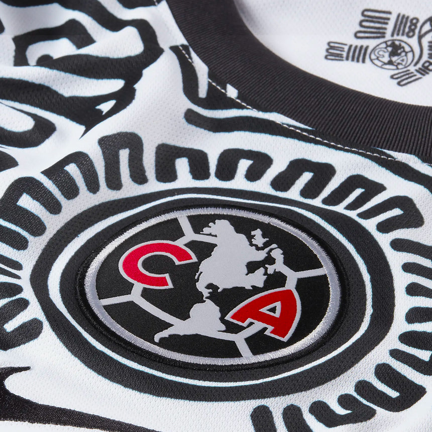 Nike Men's Club America 2020/21 Third Jersey White Black Detail