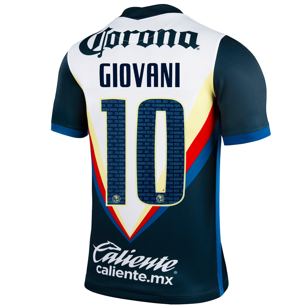 2020/21 Club America Giovani Dos Santos #10 Away Official Nameset