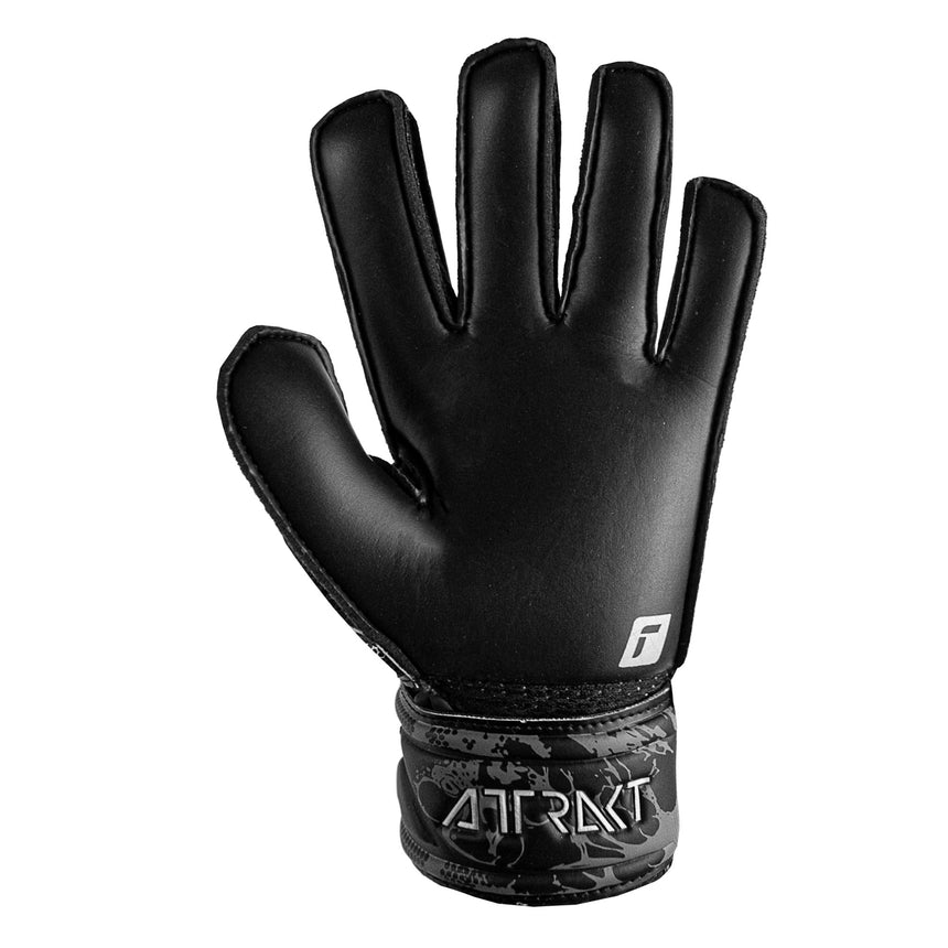 Reusch Kids Attrakt Solid Fingersave Goalkeeper Gloves Black/White Back