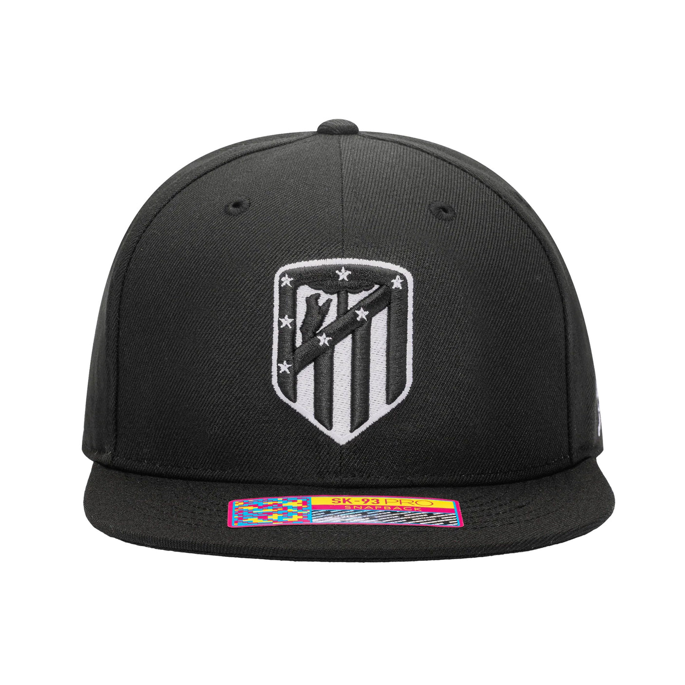 Fan Ink Atletico Madrid Snap Back Hat Black/Silver Front