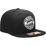 Fan Ink Bayern Hit Snap Back Hat Black/Silver Left