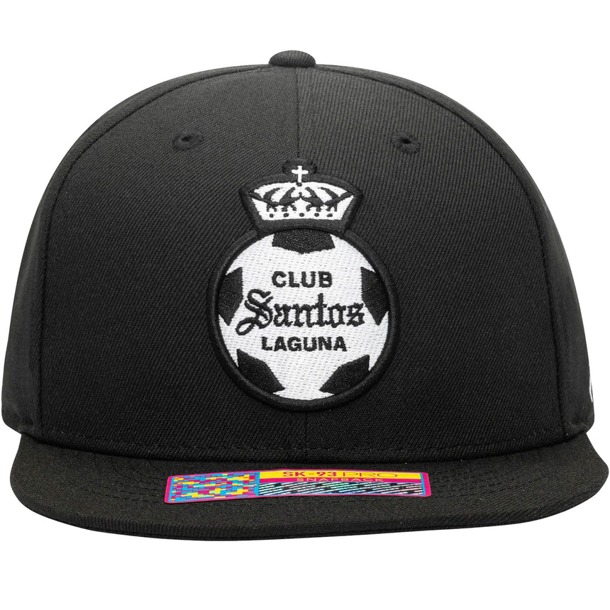 Fan Ink Santos Laguna Hit Snap Back Hat Black/White Front