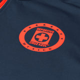 Joma Men's Cruz Azul 2021/22 1/4 Zip Sweatshirt Navy/Orange Red Shield