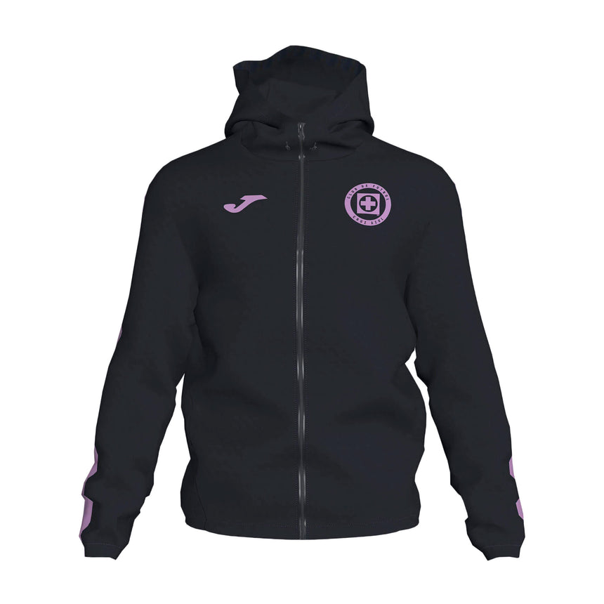 Joma Men's Cruz Azul Training Rain Coat Black/Purple Front