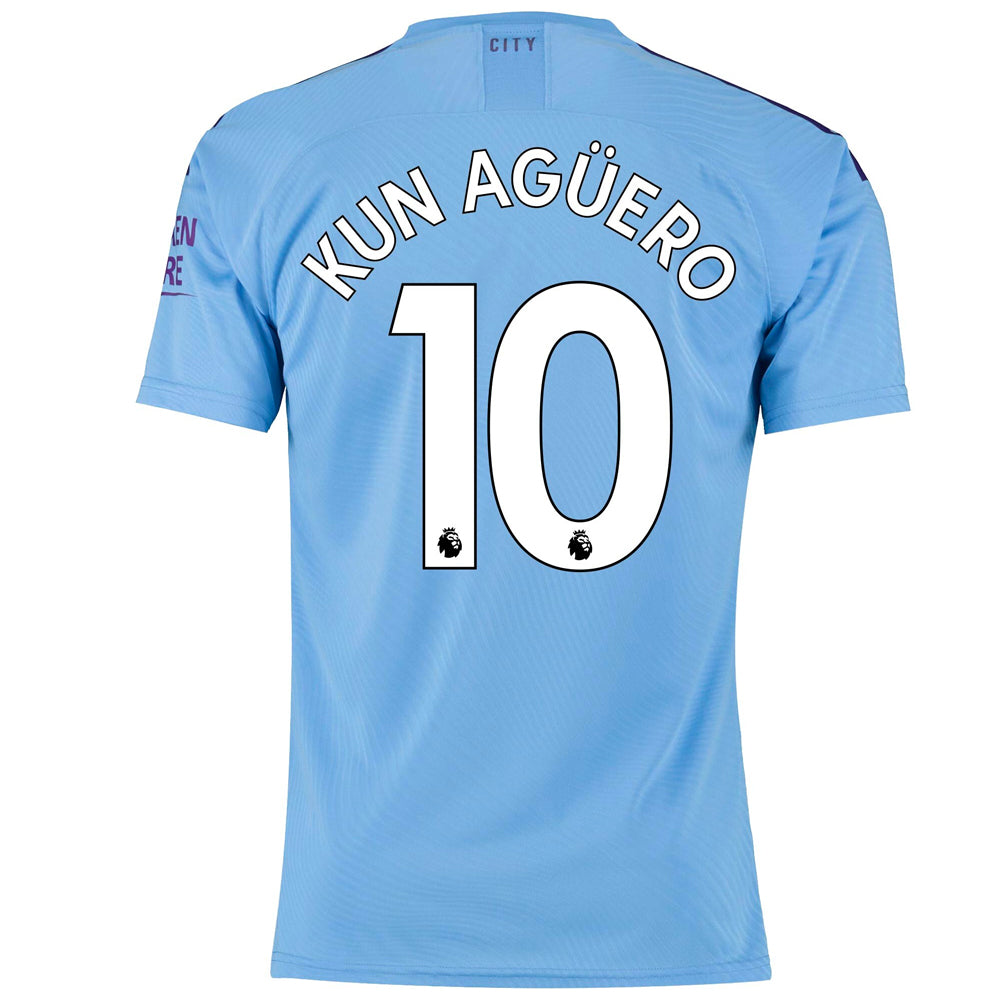 2019/20 Manchester City Kun Aguero #10 Home Official Nameset