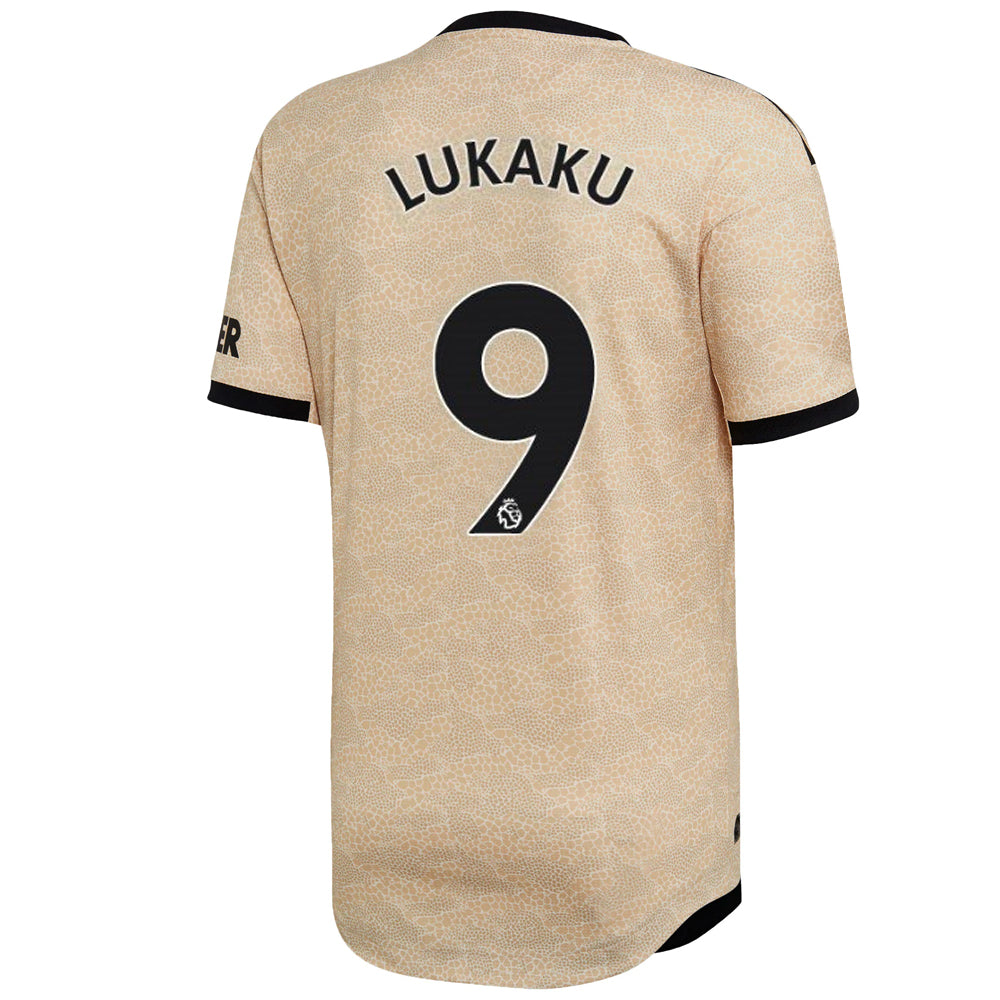 adidas Men's Manchester United 19/20 Authentic Romelu Lukaku Away Jersey Linen