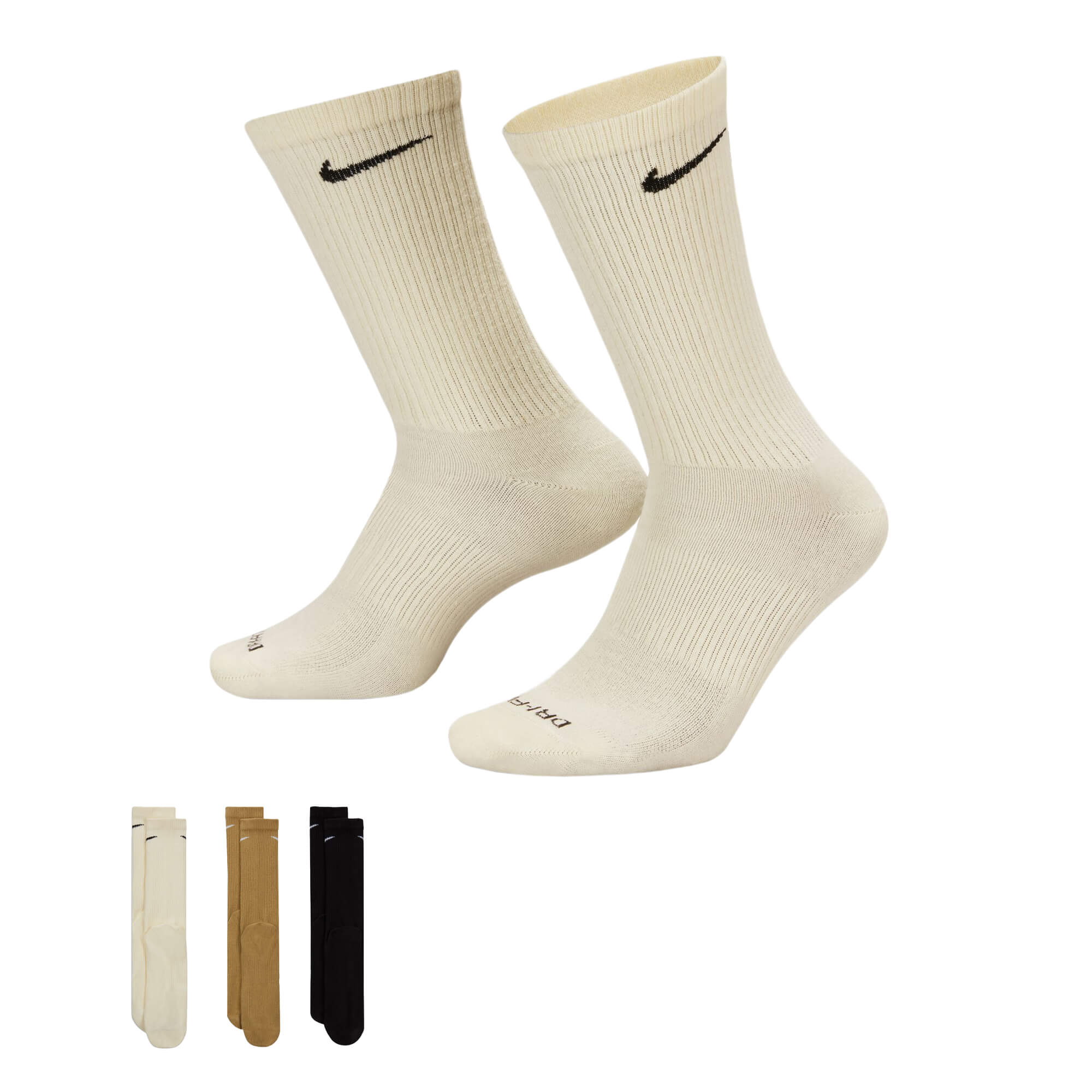 Sentimenteel klep dividend Nike Everyday Plus Cushioned Socks 3 Pack Cream/Gold/Black – Azteca Soccer