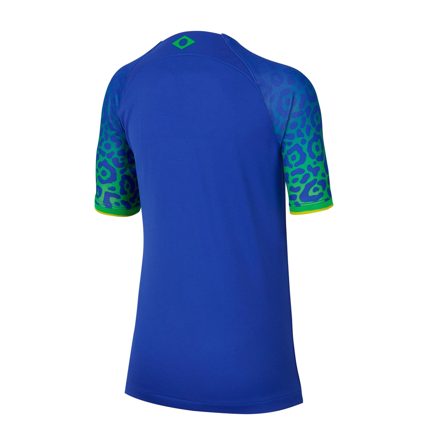 Nike Kids Brazil 2022/23 Away Jersey Paramount Blue/Green Spark Back