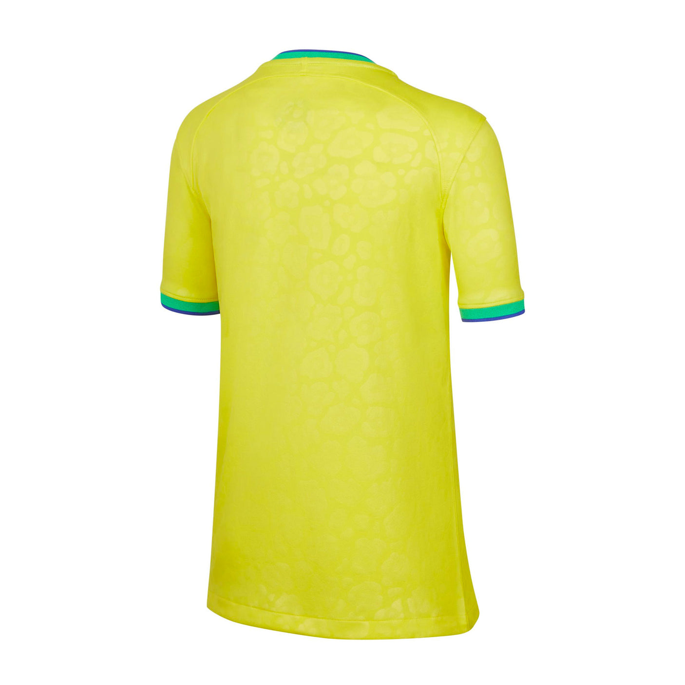 Nike Kids Brazil 2022/23 Home Jersey Dynamic Yellow/Paramount Blue Back