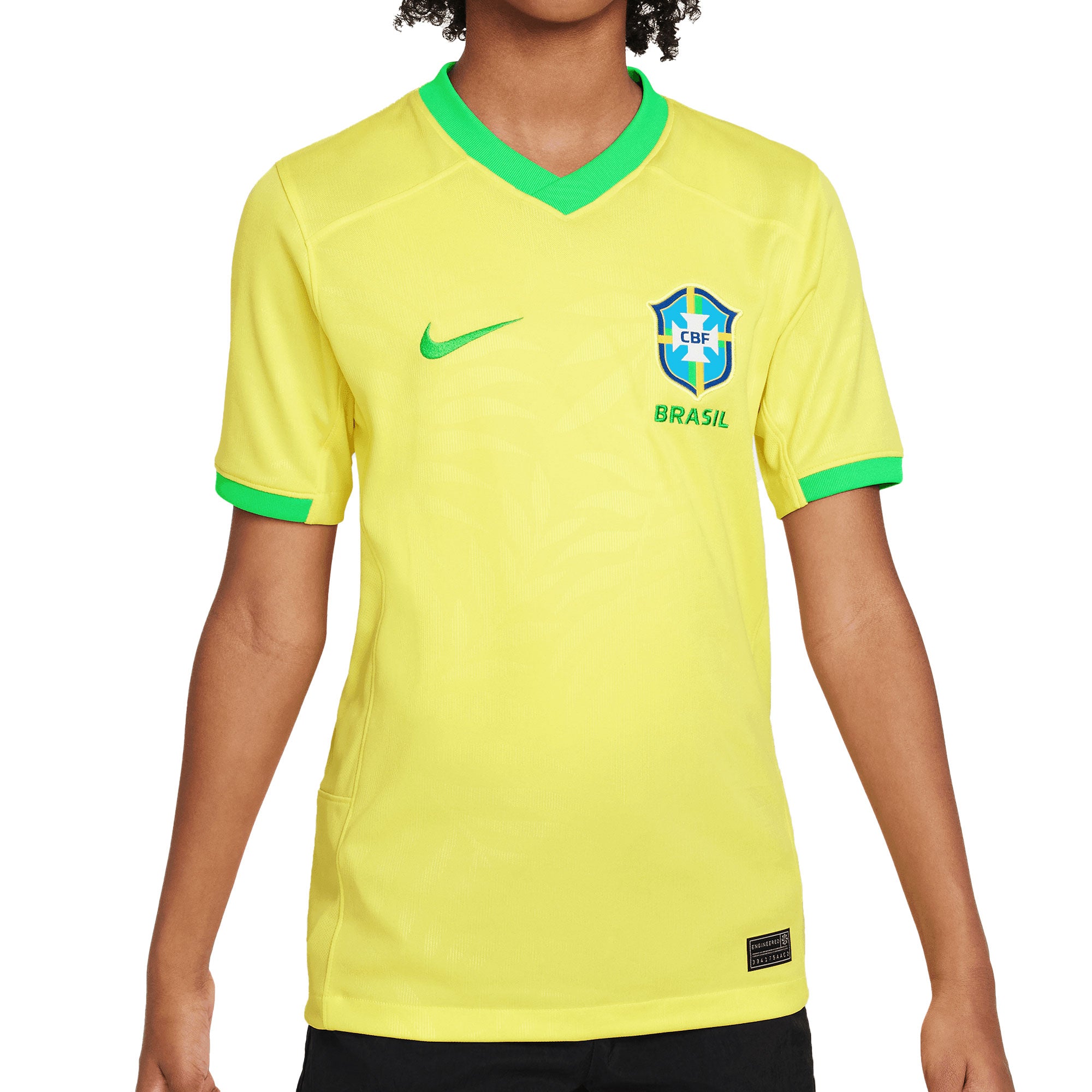 Nike Kids Brazil 2023/24 Home Jersey Yellow/Green – Azteca Soccer