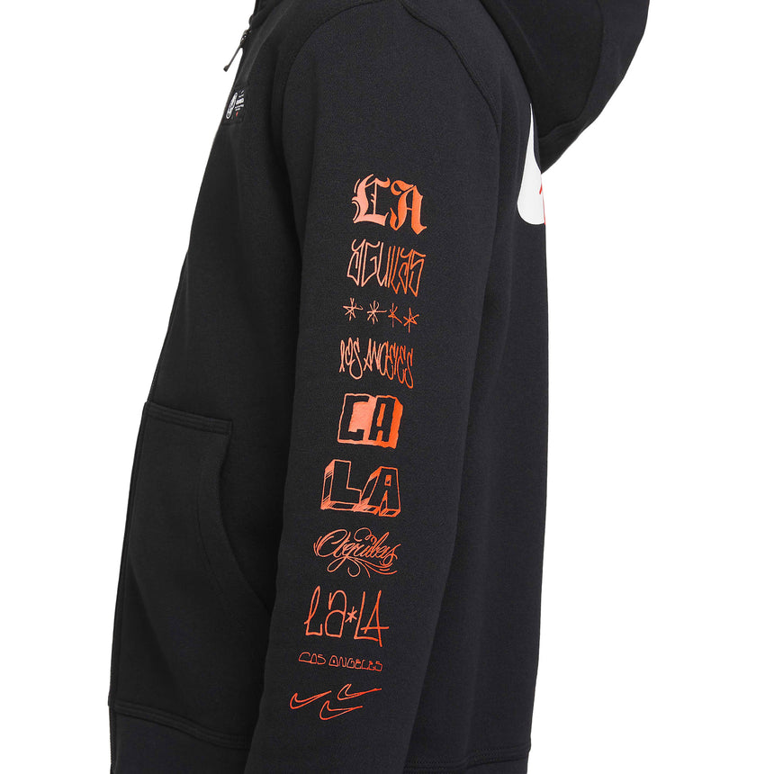 Nike Kids Club America 2021/22 Full Zip Hoodie Black/White Sleeve
