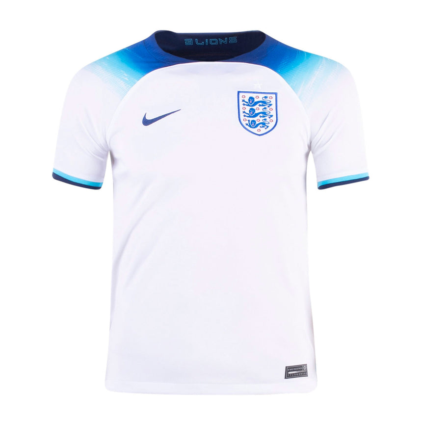 Nike Kids England 2022/23 Home Jersey White/Blue Void Front