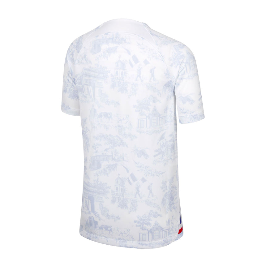 Nike Kids France 2022/23 Away Jersey White/Game Royal Back