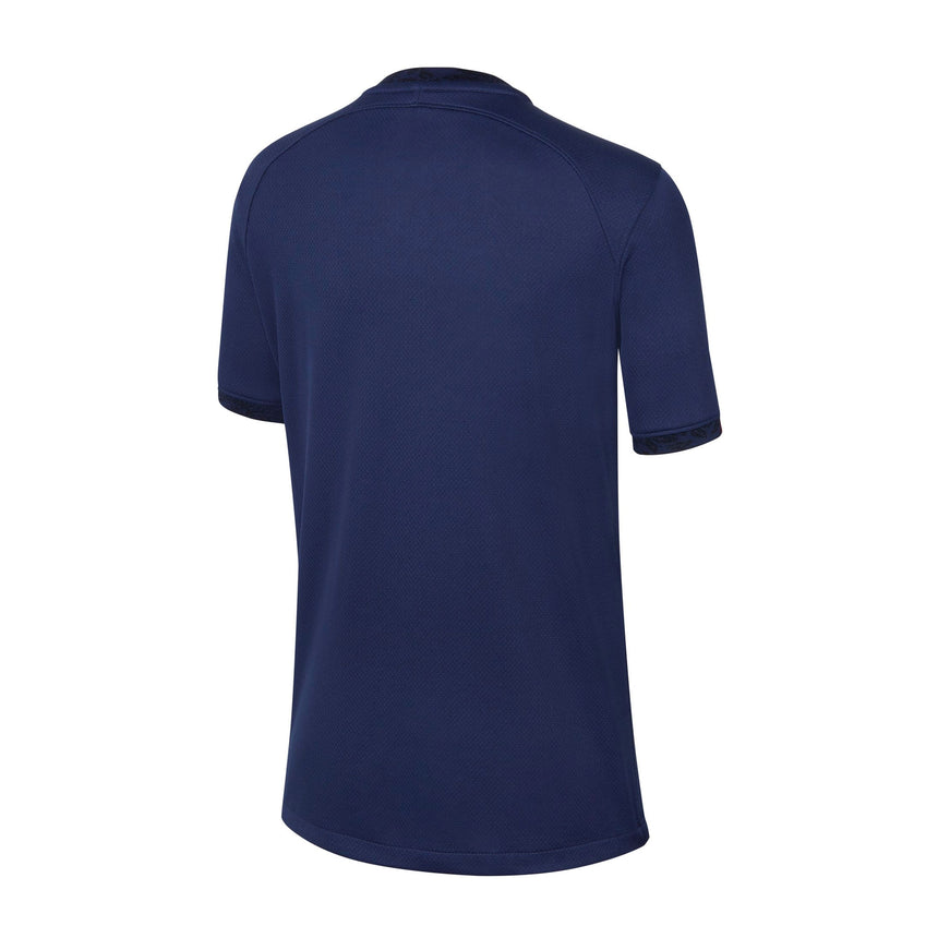 Nike Kids France 2022/23 Home Jersey Midnight Navy/Metallic Gold Back