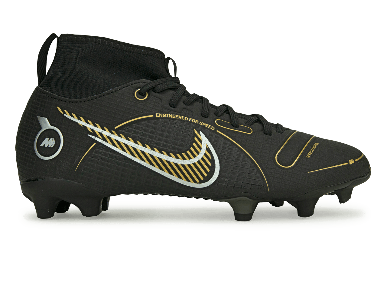 Nike Kids Mercurial Superfly 8 Academy FG/MG Black/Gold Front