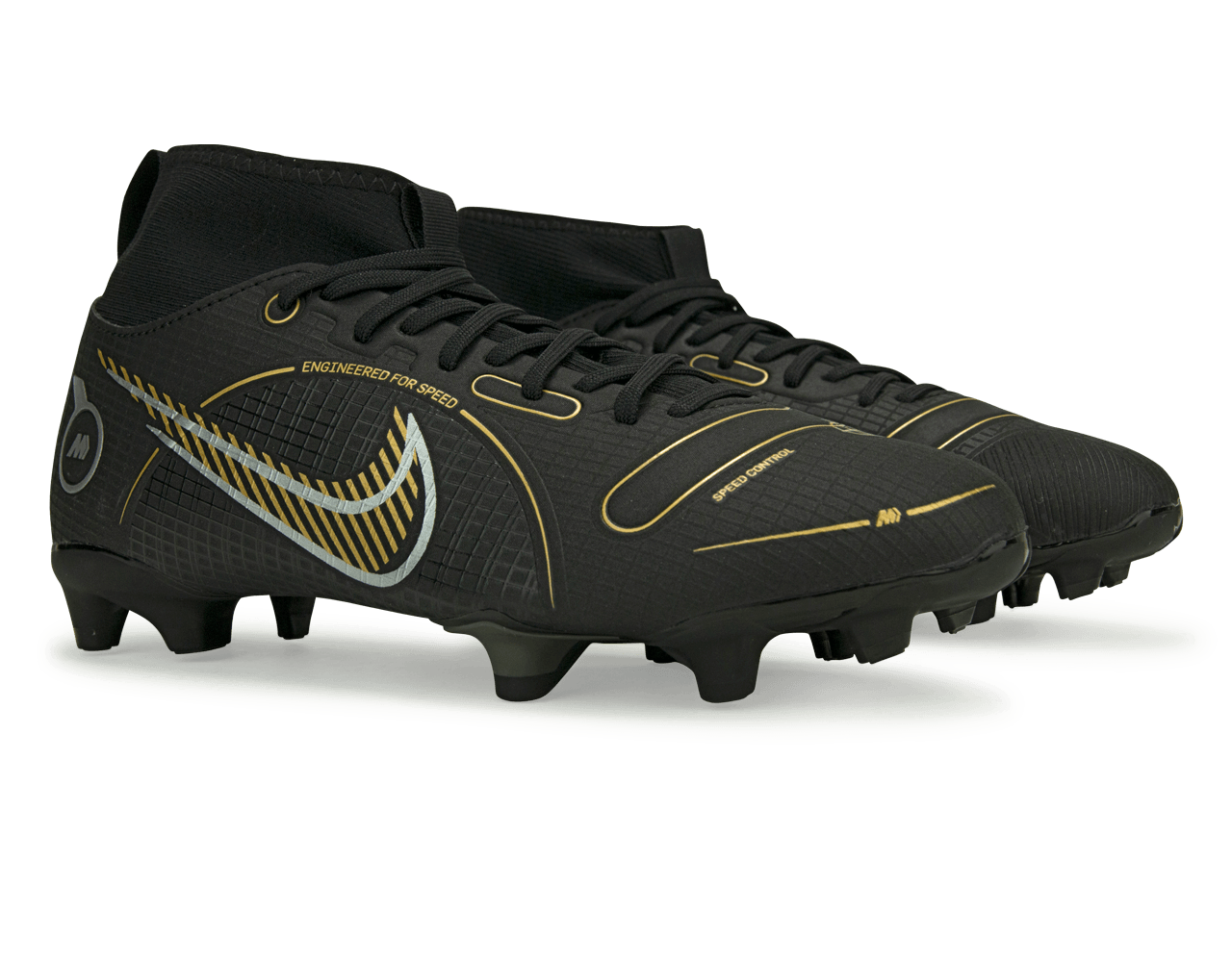 Nike mercurial superfly black top and gold