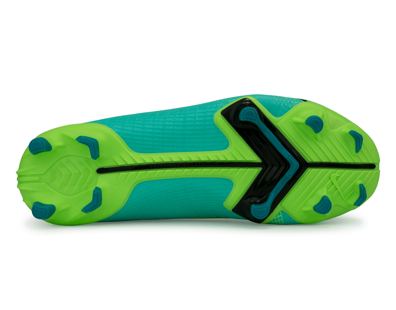 Nike Mercurial Vapor 14 Elite Firm Ground Dynamic Turquoise/Lime Glow Unisex Soccer Cleat Shoes, Size: M 6.5 / W 8