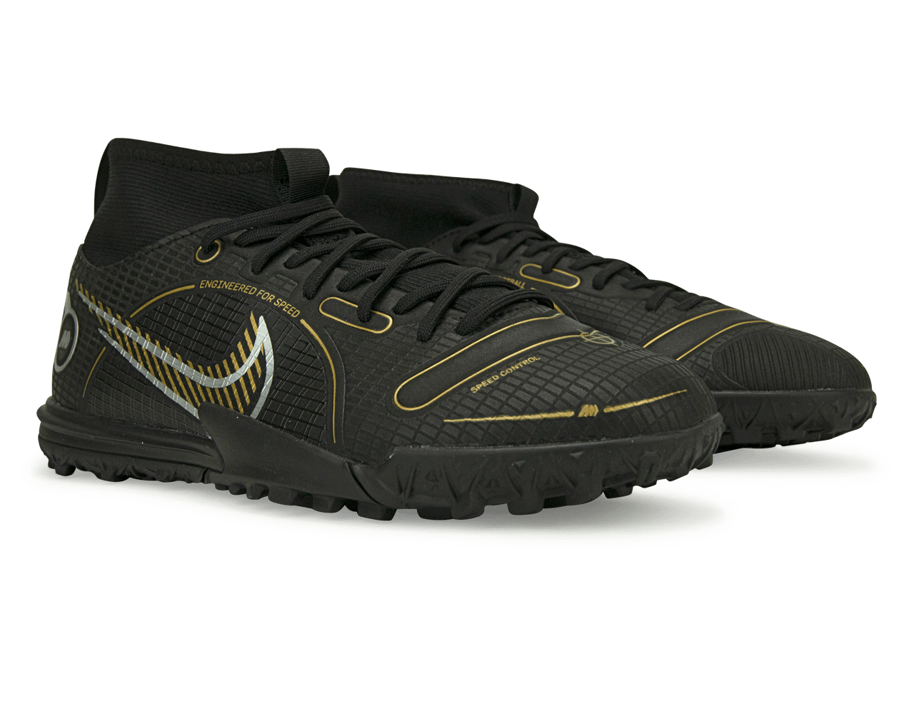 Nike Kids Mercurial Superfly 8 Academy TF Black/Gold Together