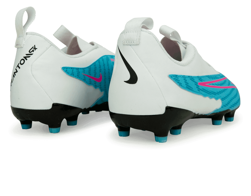 Nike Kids Phantom GX Academy FG/MG Baltic Blue/Pink Blast Rear