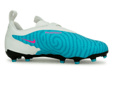 Nike Kids Phantom GX Academy FG/MG Baltic Blue/Pink Blast Side