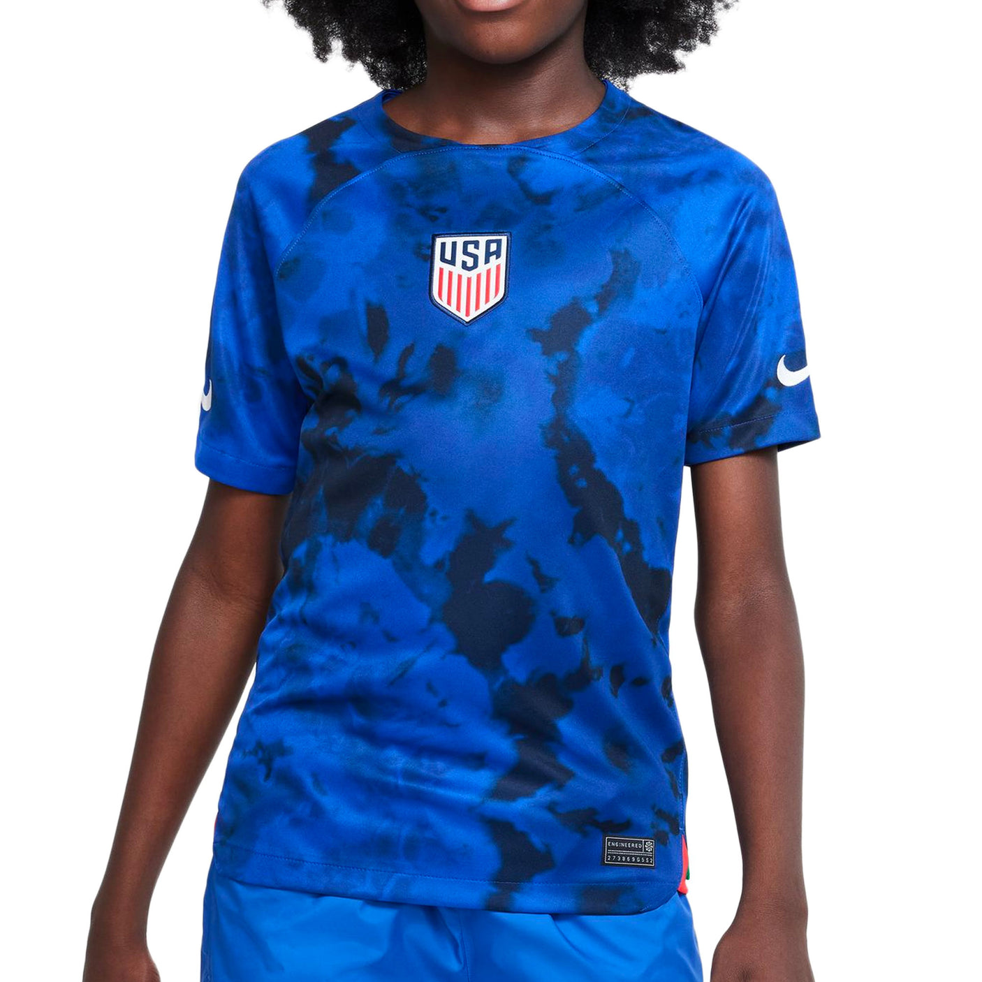 Nike Kids USA 2022/23 Away Jersey Bright Blue/White Front
