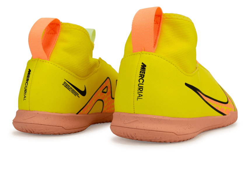 Nike Kids Zoom Mercurial Superfly 9 Academy IC Yellow Strike/Volt Ice Rear