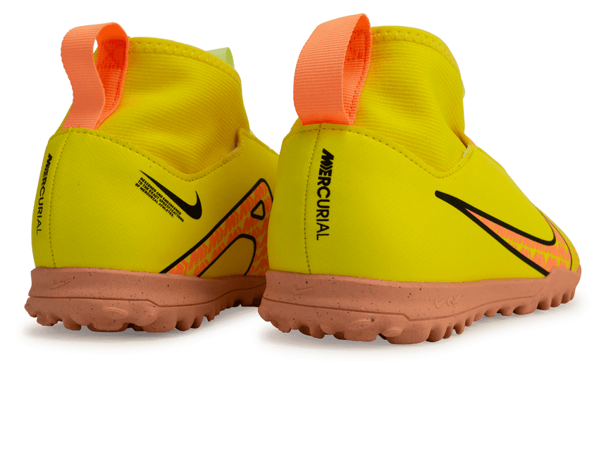Nike Kids Zoom Mercurial Superfly 9 Academy TF Yellow Strike/Volt Ice Rear