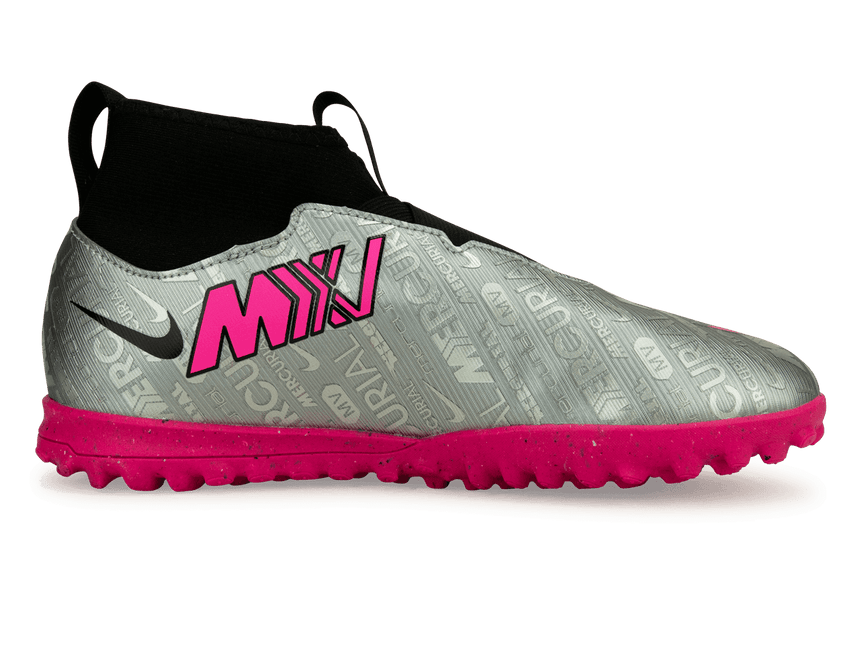 Nike Kids Zoom Mercurial Superfly 9 Academy XXV TF Silver/Black Side