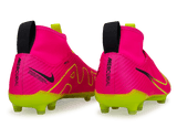 Nike Kids Zoom Mercurial Superfly 9 Pro FG Pink/Volt Rear