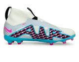 Nike Kids Zoom Mercurial Superfly 9 Pro FG White/Pink Blast Side