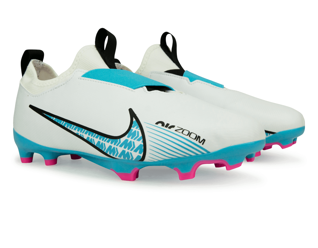 Nike Zoom Mercurial Vapor 15 Academy Grass/Artificial Grass Football Shoes  (MG) White Blue Pink 